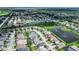 Aerial view showcasing the home's private backyard and pool at 4247 Adelaar Dr, Sarasota, FL 34240