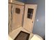 Bathroom with shower and hexagon tile floor at 4607 Masefield Pl, Sarasota, FL 34241