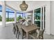Relaxing outdoor patio with dining table and seating for eight at 11414 Brightly Dr, Venice, FL 34293