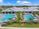 Expansive resort-style pool with various lounging areas at 15425 White Linen Dr, Bradenton, FL 34211