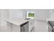 Modern kitchen with white cabinets, stainless steel appliances and island at 3145 Novara Ln, Lakewood Ranch, FL 34211