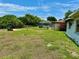 Backyard view of home and screened enclosure at 3553 Syracuse St, Port Charlotte, FL 33952