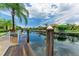Steps leading down to the dock at 4713 Mainsail Dr, Bradenton, FL 34208