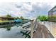Private dock with boat lift and canal access at 4713 Mainsail Dr, Bradenton, FL 34208