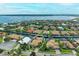Aerial view showcasing home's location in upscale waterfront community at 4713 Mainsail Dr, Bradenton, FL 34208