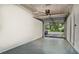 The garage features a gray floor and is well-lit, providing a secure place to park vehicles at 4751 Travini Circle # 4-116, Sarasota, FL 34235
