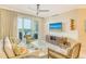 Bright living room with comfortable seating and ocean views at 915 Seaside Dr # 606 Weeks 12-13, Sarasota, FL 34242