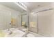 Neat bathroom with shower and single vanity at 5519 Fair Oaks St # 2-D, Bradenton, FL 34203