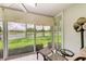 Relaxing sunroom with lake views and comfortable seating at 5519 Fair Oaks St # 2-D, Bradenton, FL 34203