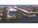 Overhead view of waterfront condos offering boat access and breathtaking Gulf views at 1300 N Portofino Dr # 208, Sarasota, FL 34242