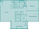 Two-bedroom floor plan with open living area and patio at 4802 51St W St # 1305, Bradenton, FL 34210