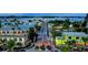 Aerial view of a waterfront town at night at 500 Buttonwood Dr, Longboat Key, FL 34228