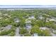 Aerial view of the property and surrounding neighborhood at 1807 Robinhood St, Sarasota, FL 34231