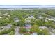 Aerial view of the property and surrounding neighborhood at 1807 Robinhood St, Sarasota, FL 34231