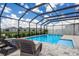 Relaxing pool and patio with lounge chairs at 404 158Th E St, Bradenton, FL 34212