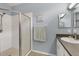 Clean bathroom with walk in shower and vanity at 3207 77Th E Dr, Sarasota, FL 34243