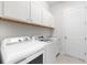 Laundry room with washer, dryer, and cabinets at 25081 Spartina Dr, Venice, FL 34293