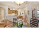 Kitchen with island and hardwood floors at 811 Riviera Dunes Way, Palmetto, FL 34221