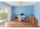 Home office with wood floors, built-in desk and backyard access at 3423 52Nd Avenue W Cir # 267, Bradenton, FL 34210