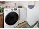 Laundry room with washer, dryer and extra storage at 3423 52Nd Avenue W Cir # 267, Bradenton, FL 34210