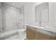 Modern bathroom with marble finishes and a walk-in shower at 2912 W Santiago St # 2004, Tampa, FL 33629