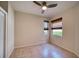 Charming bedroom with ceiling fan and tile flooring at 4271 Cascade Falls Dr, Sarasota, FL 34243