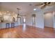 Spacious dining area with hardwood floors and chandelier at 4271 Cascade Falls Dr, Sarasota, FL 34243