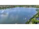 Aerial view of lake with shoreline vegetation at 14215 Kinglet Ter, Lakewood Ranch, FL 34202