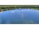 Aerial view of lake with fountain at 14215 Kinglet Ter, Lakewood Ranch, FL 34202