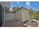 Outdoor storage shed with additional shelving at 684 Bird Bay W Dr # 132, Venice, FL 34285