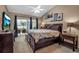 Spacious main bedroom with sliding doors to patio at 1111 79Th Nw St, Bradenton, FL 34209