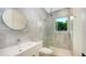 Contemporary bathroom with walk-in shower and modern fixtures at 2945 Pyrula Dr, Longboat Key, FL 34228