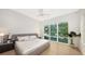 Bright bedroom with large windows and a ceiling fan at 2945 Pyrula Dr, Longboat Key, FL 34228