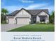 Modern Ranch home with a three-car garage and a landscaped yard at 2521 Waterfront Cir, Sarasota, FL 34240