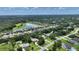 Bird's-eye view of house in a residential community near a lake at 815 128Th Ne St, Bradenton, FL 34212