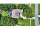 Single-Gathering home with pool and driveway, surrounded by lush green trees and landscaping at 815 128Th Ne St, Bradenton, FL 34212