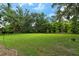 Expansive grassy backyard surrounded by trees at 815 128Th Ne St, Bradenton, FL 34212