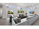 Living room with sectional sofa and view of the backyard at 2234 Hibiscus St, Sarasota, FL 34239