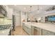 Spacious kitchen with island, stainless steel appliances, and white cabinets at 7275 Lismore Ct, Lakewood Ranch, FL 34202
