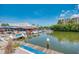 Docks with several pontoon boats available for rent at 6157 Midnight Pass Rd # C12, Sarasota, FL 34242