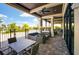 Relaxing community clubhouse patio with seating, fireplace, and pool views at 17704 Gawthrop Dr # 402, Bradenton, FL 34211