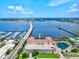 Aerial view of community tennis and basketball courts at 808 3Rd W Ave # 514, Bradenton, FL 34205