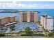 Aerial view of the community highlighting its waterfront location and amenities at 5200 Brittany S Dr # 602, St Petersburg, FL 33715