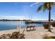 Peaceful waterfront dock with bench overlooking calm water at 5200 Brittany S Dr # 602, St Petersburg, FL 33715