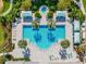 Bird's-eye view of the community pool and spa area at 10417 Crooked Creek Ct, Parrish, FL 34219