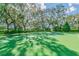 Outdoor basketball court nestled amongst mature trees at 10417 Crooked Creek Ct, Parrish, FL 34219