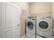 Convenient laundry room with washer and dryer at 8214 Las Lilias Ct, Sarasota, FL 34243