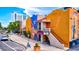 Florida Studio Theatre building with unique mural and vibrant colors at 8214 Las Lilias Ct, Sarasota, FL 34243