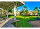 Covered picnic area in the community dog park at 8214 Las Lilias Ct, Sarasota, FL 34243