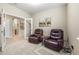 Bright office with two comfortable leather recliners at 8214 Las Lilias Ct, Sarasota, FL 34243